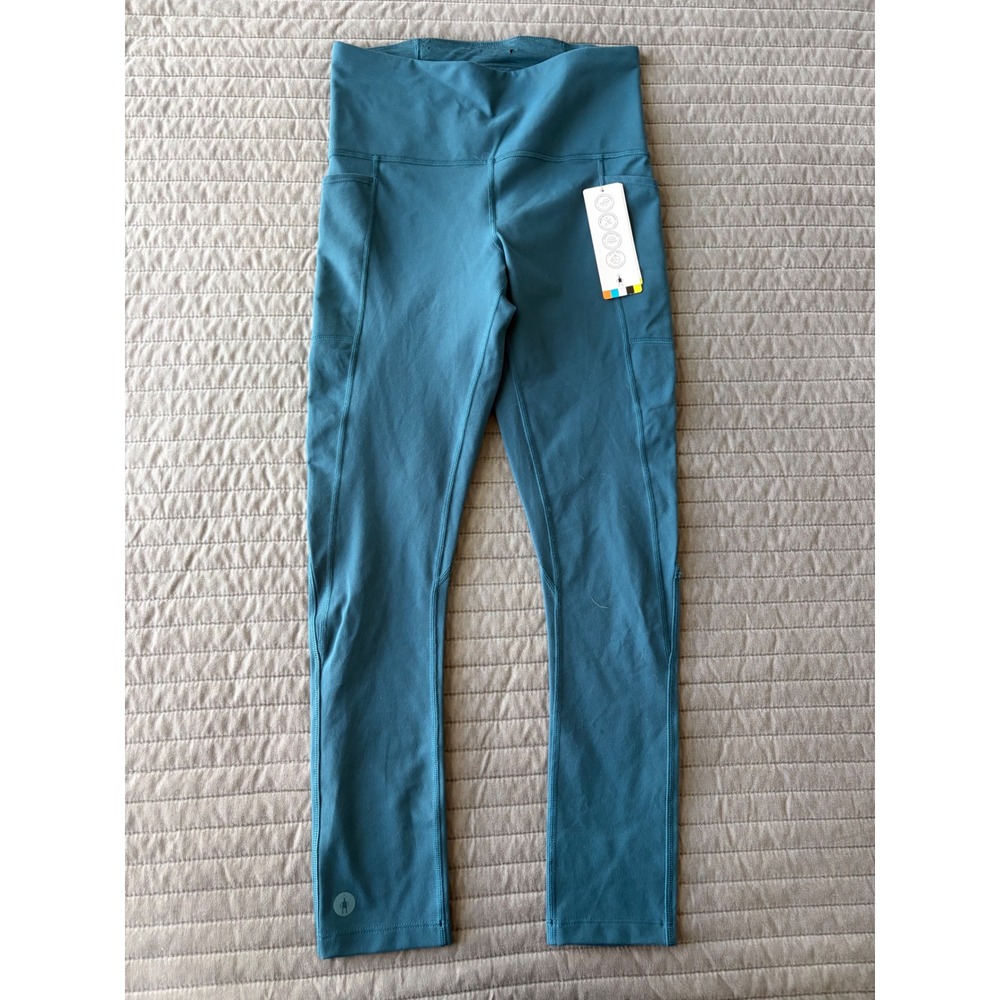 Smartwool Womens Merino Sport 7/8 Legging Twilight Blue SW016609 M High Rise